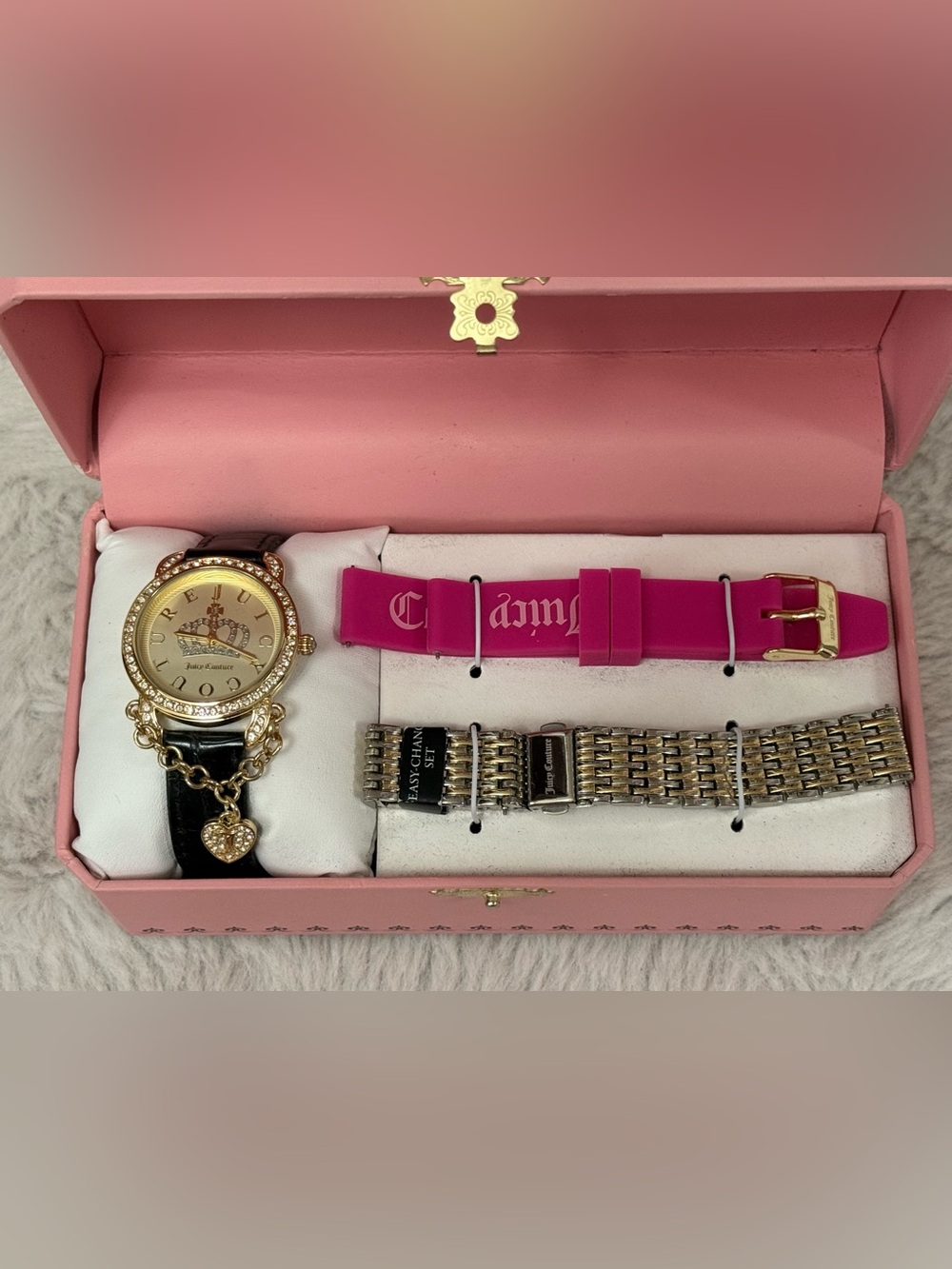 Juicy Couture Gold-Tone Watch with 2 Easy Replacement Straps